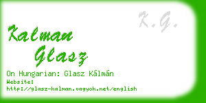 kalman glasz business card