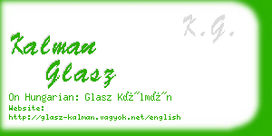 kalman glasz business card